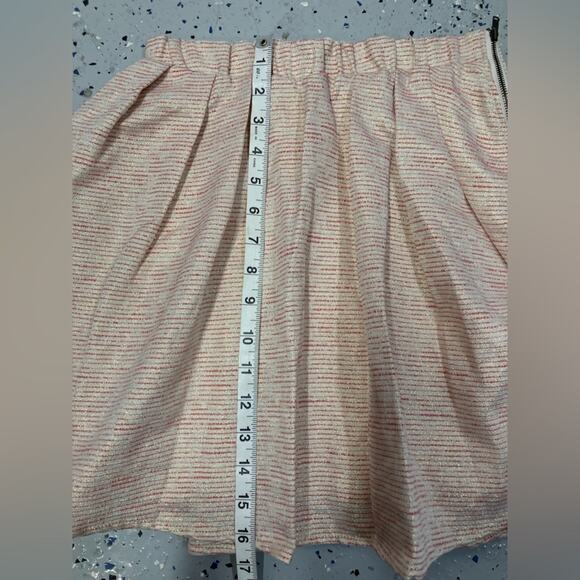 Aritzia Talula Striped Shimmer Pleated Flair Mini Skirt Womens 2 Elasticic Waist - Picture 10 of 11